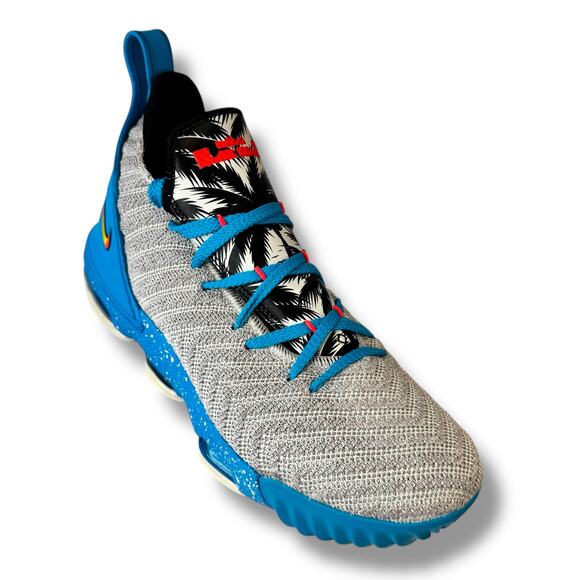 Nike Lebron XVI GS South Beach Basketball Shoes Size 7Y AQ2465-076